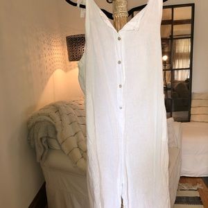 Italian white linen jumpsuit